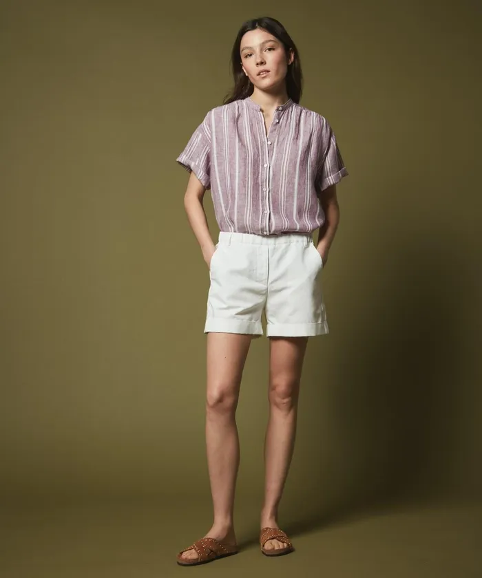 Women Hartford Shirts and Tops Purple Striped Calix Shirt