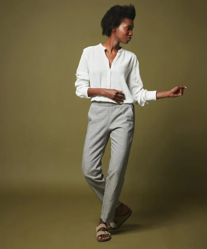 Women Hartford Shirts and Tops White Double Cotton Gauze Codex Shirt