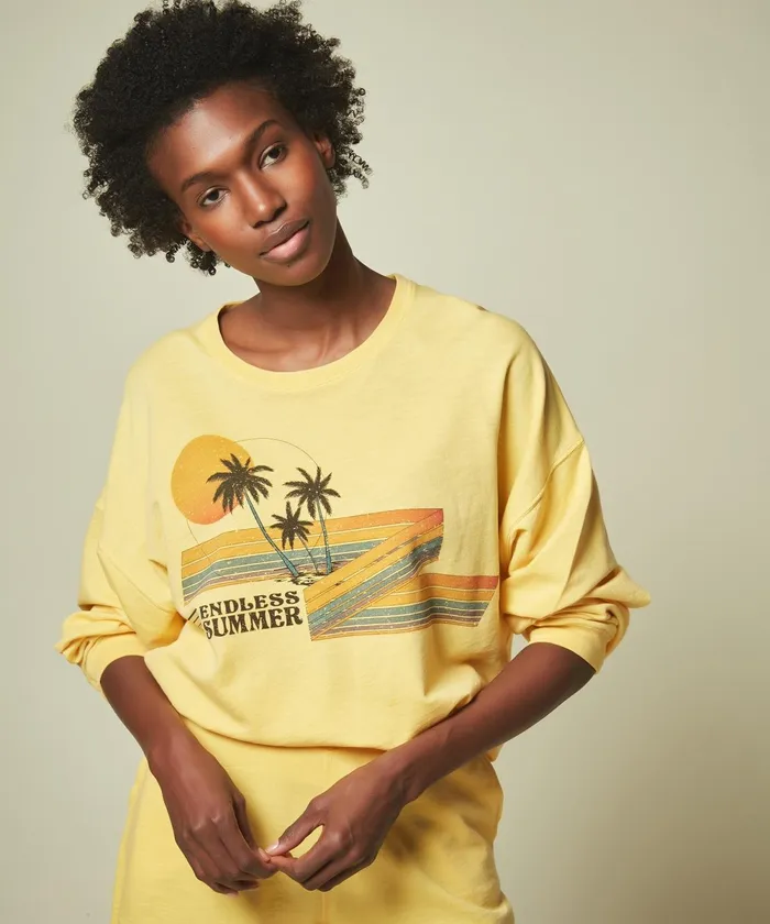Women Hartford Sweaters Tahitoa Lemon Baby Fleece Sweatshirt