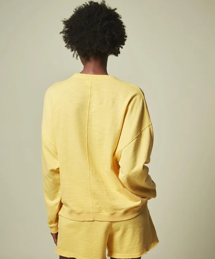 Women Hartford Sweaters Tahitoa Lemon Baby Fleece Sweatshirt