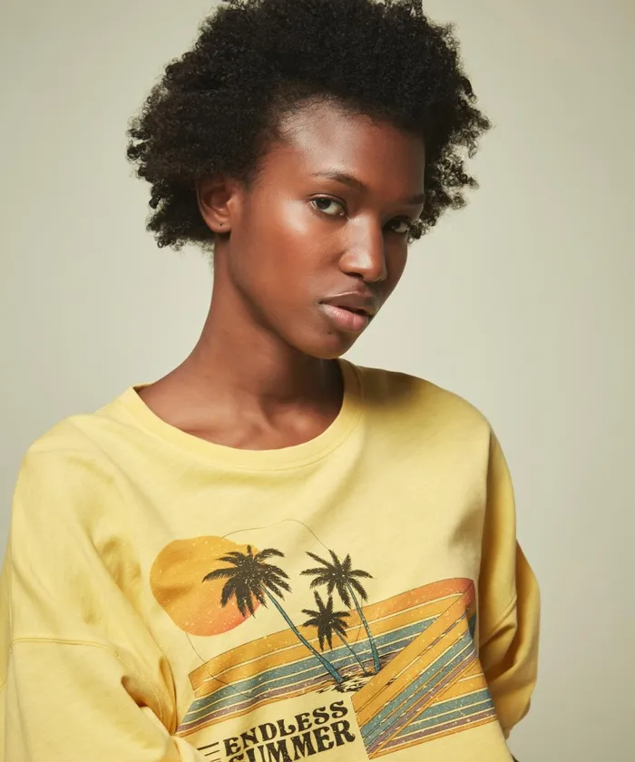 Women Hartford Sweaters Tahitoa Lemon Baby Fleece Sweatshirt