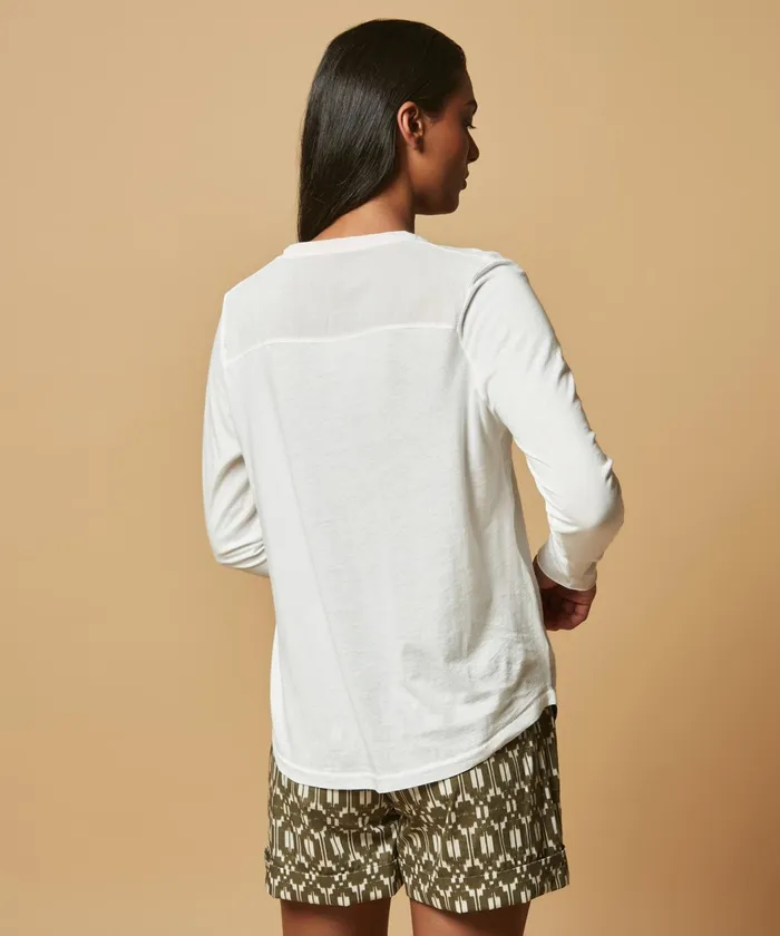 Women Hartford TShirts Double Fabric White Taous Shirt