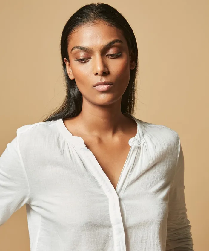 Women Hartford TShirts Double Fabric White Taous Shirt