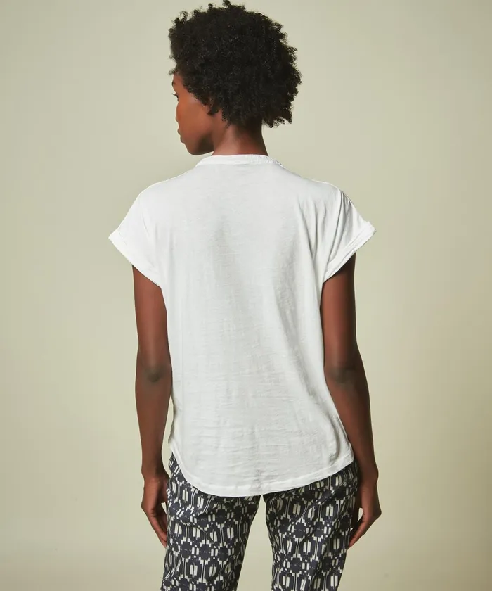 Women Hartford TShirts Double Fabric White Tejjy Shirt