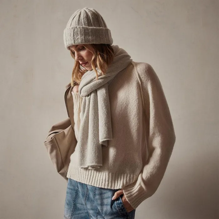 Women Hats James Perse Textured Cashmere Beanie Mist