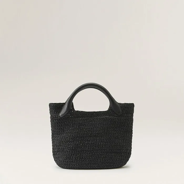 Women Helen Kaminski Basket Bags Cassia Mini Basket Bag Charcoal Black