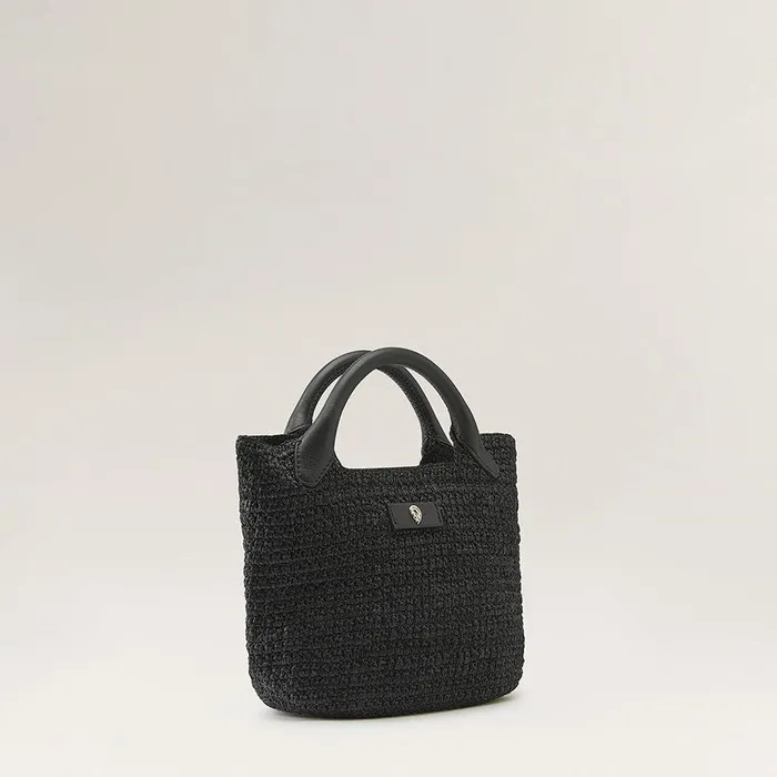 Women Helen Kaminski Basket Bags Cassia Mini Basket Bag Charcoal Black