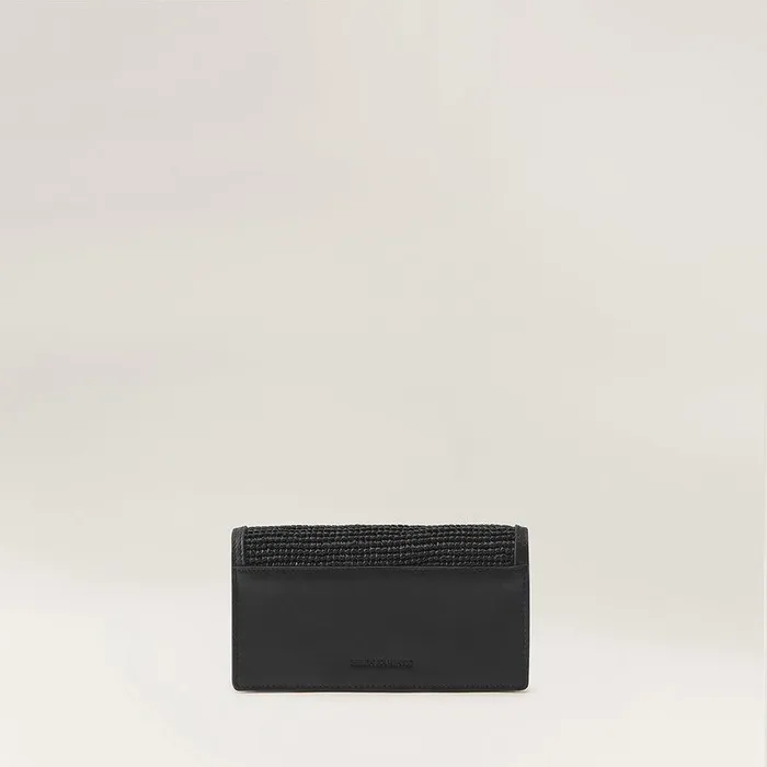 Women Helen Kaminski Mini Bags Adelie Raffia Wallet For Women Charcoal