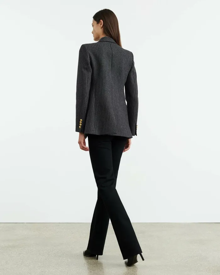 Women Jackets and Blazers Nili Lotan ANABEL BLAZER Charcoal Pinstripe