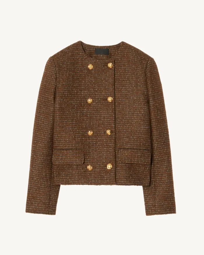 Women Jackets and Blazers Nili Lotan MELANIE JACKET Saddle Check