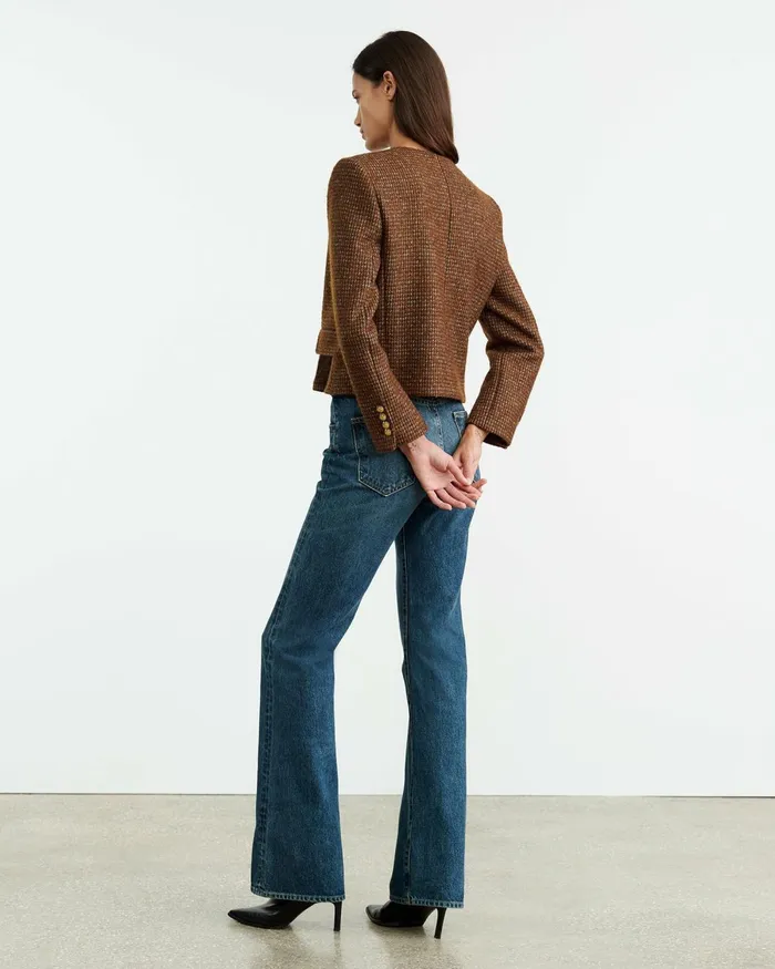 Women Jackets and Blazers Nili Lotan MELANIE JACKET Saddle Check
