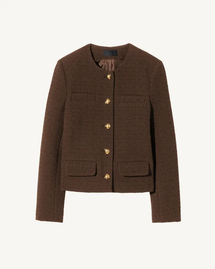 Women Jackets and Blazers Nili Lotan PAIGE JACKET Espresso