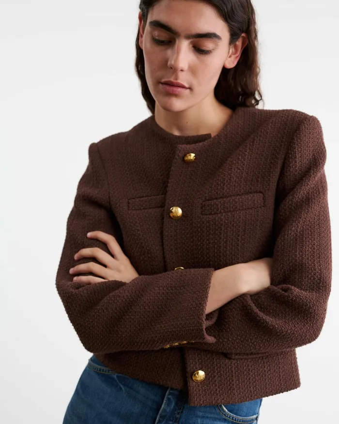 Women Jackets and Blazers Nili Lotan PAIGE JACKET Espresso