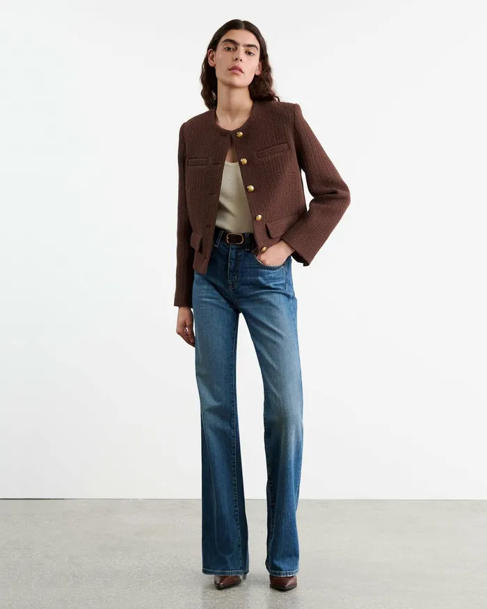 Women Jackets and Blazers Nili Lotan PAIGE JACKET Espresso