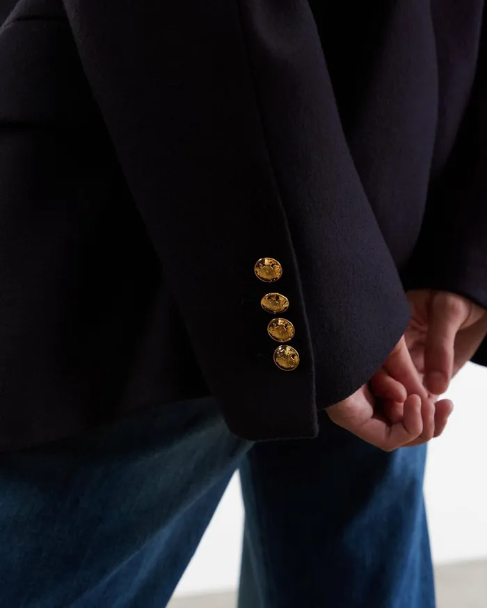 Women Jackets and Blazers Nili Lotan VIANNEY COAT Dark Navy
