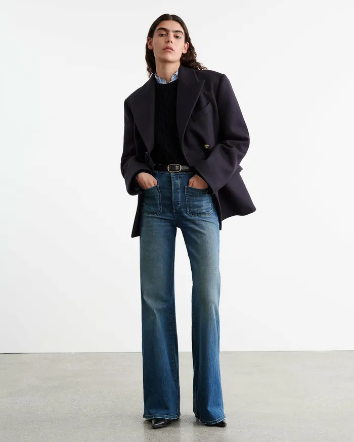 Women Jackets and Blazers Nili Lotan VIANNEY COAT Dark Navy