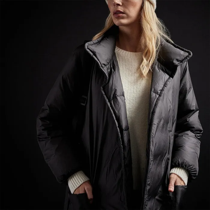 Women JacketsOuterwear James Perse Down Duvet Coat Black
