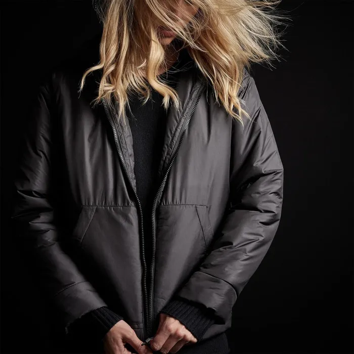 Women JacketsOuterwear James Perse Hooded Puffer Black