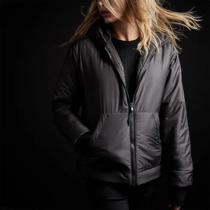 Women JacketsOuterwear James Perse Hooded Puffer Black