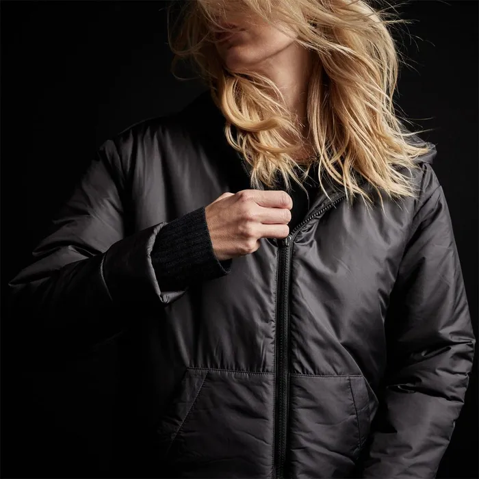 Women JacketsOuterwear James Perse Hooded Puffer Black
