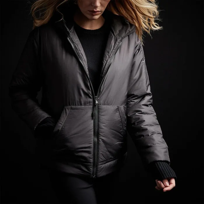 Women JacketsOuterwear James Perse Hooded Puffer Black