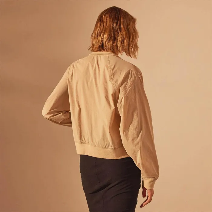 Women JacketsOuterwear James Perse Lightweight Bomber Jacket Sand