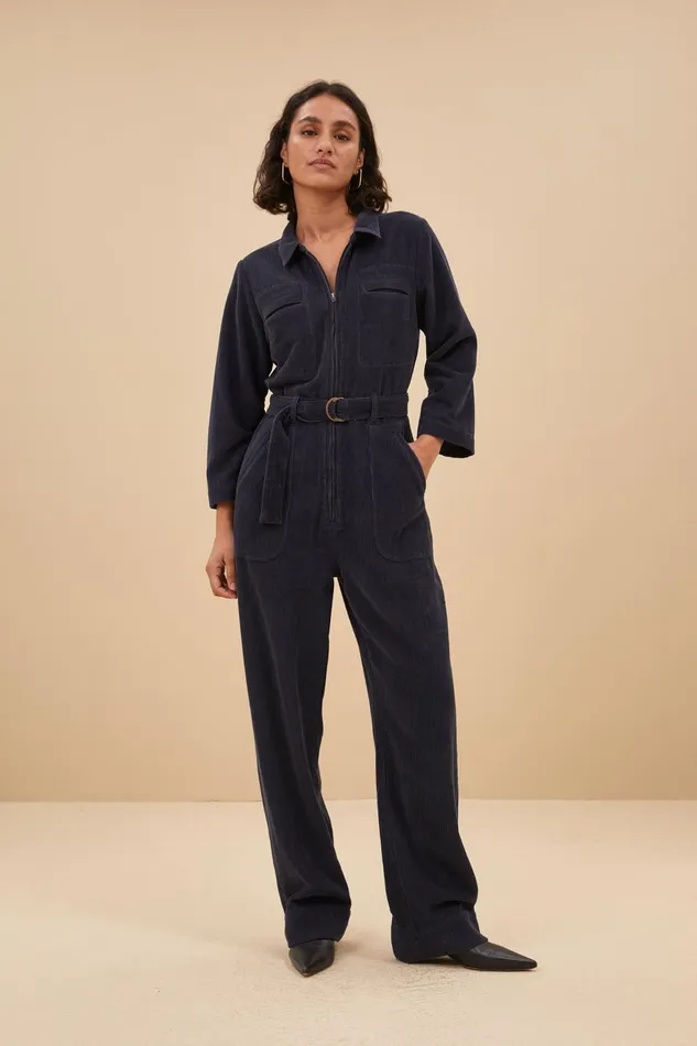 Women Jumpsuits Bybar Louise Cord Suit Midnight