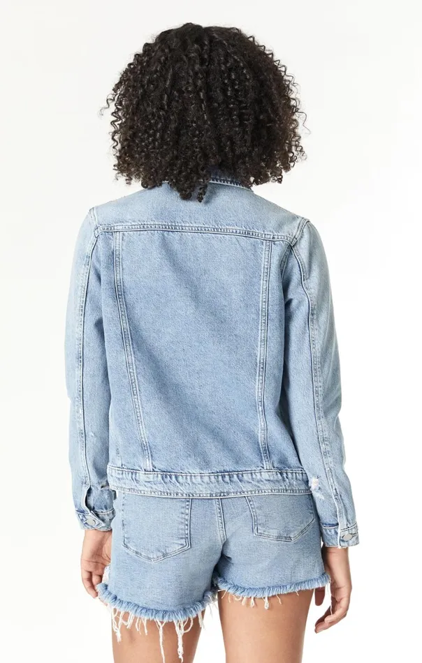 Women Katy Jacket In Mid Brushed True Blue Mavi Jeans Jackets Women Katy Jacket In Mid Brushed True Blue Mavi Jeans Jackets