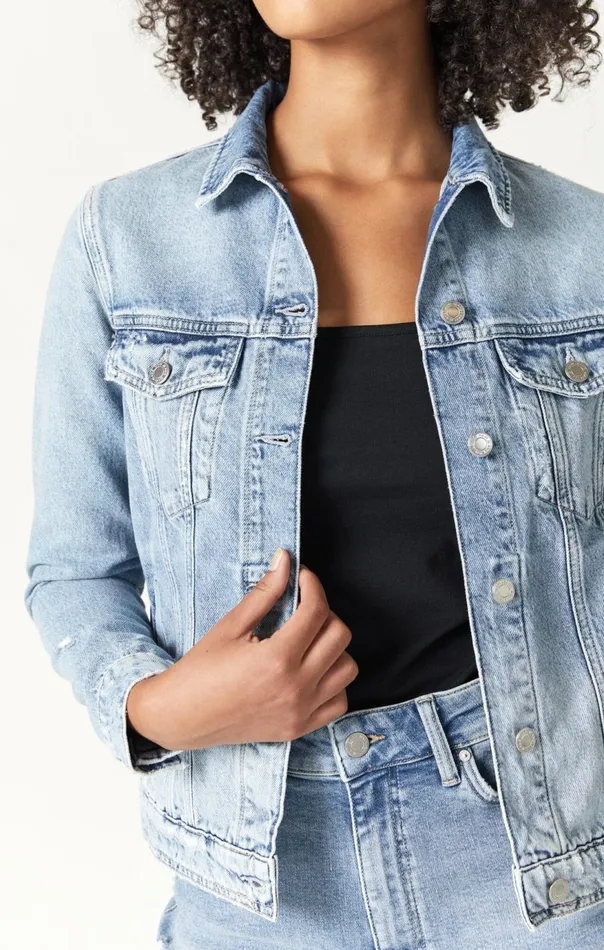 Women Katy Jacket In Mid Brushed True Blue Mavi Jeans Jackets Women Katy Jacket In Mid Brushed True Blue Mavi Jeans Jackets