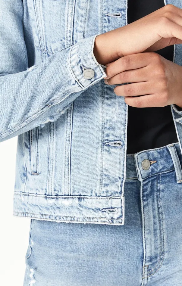 Women Katy Jacket In Mid Brushed True Blue Mavi Jeans Jackets Women Katy Jacket In Mid Brushed True Blue Mavi Jeans Jackets