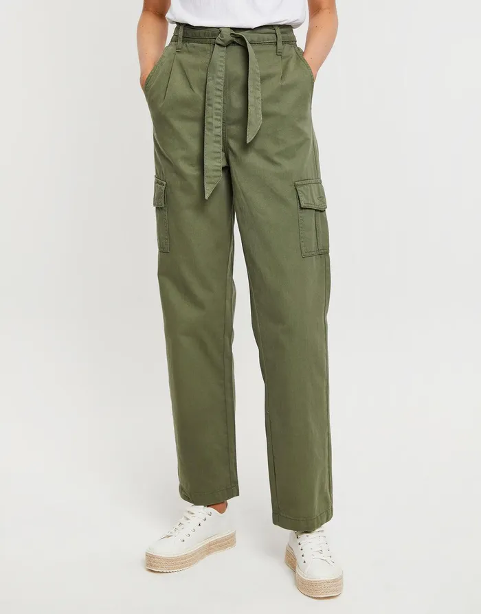 Women Khaki Straight Leg Cargo Trousers Khaki Threadbare Trousers Women Khaki Straight Leg Cargo Trousers Khaki Threadbare Trousers