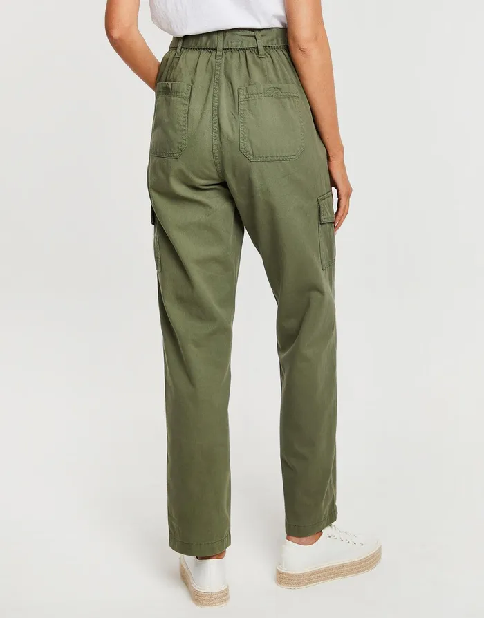 Women Khaki Straight Leg Cargo Trousers Khaki Threadbare Trousers Women Khaki Straight Leg Cargo Trousers Khaki Threadbare Trousers