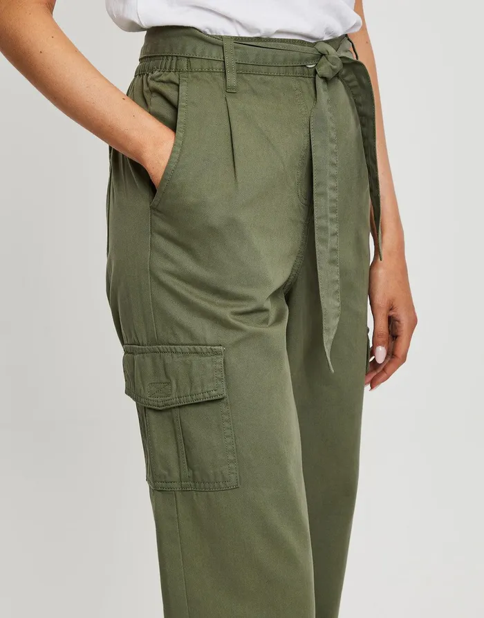 Women Khaki Straight Leg Cargo Trousers Khaki Threadbare Trousers Women Khaki Straight Leg Cargo Trousers Khaki Threadbare Trousers