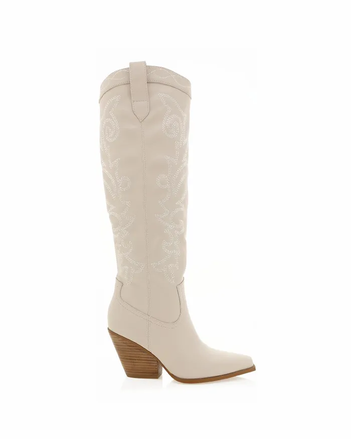 Women Knee High Boots Billini CHARLEY 8211 IVORY
