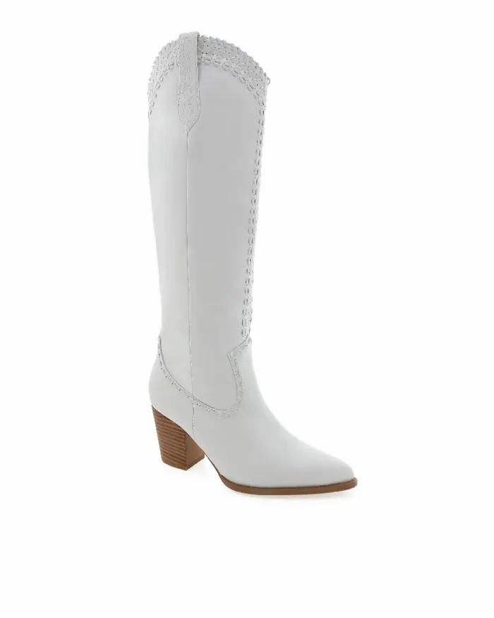 Women Knee High Boots Billini FINLEY 8211 WHITE
