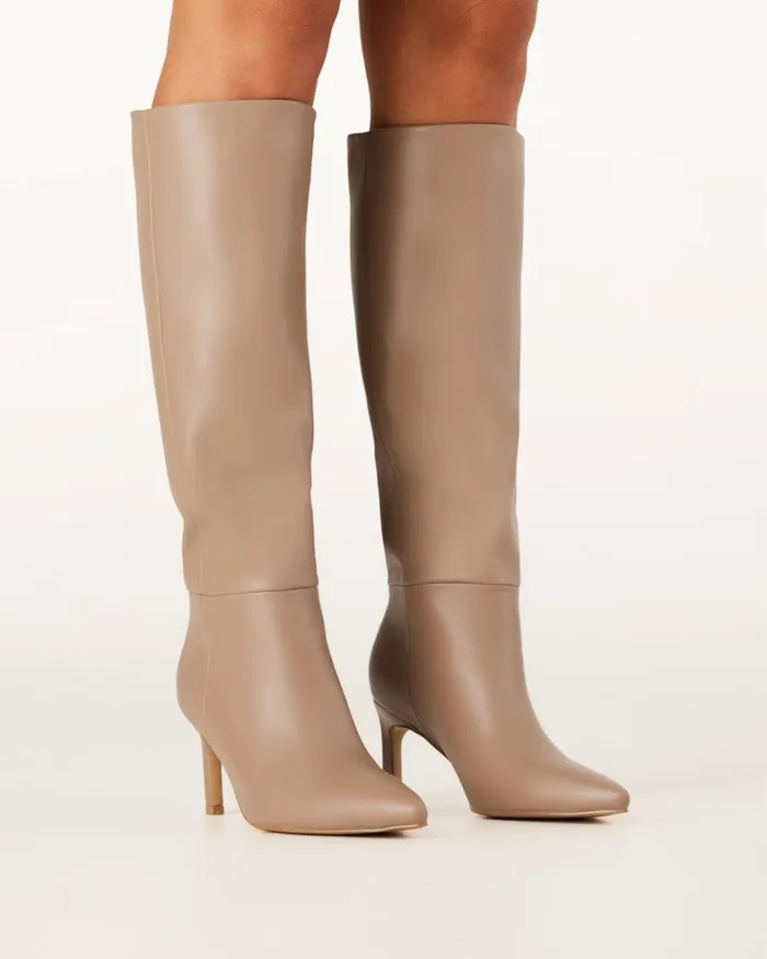 Women Knee High Boots Billini HARLEN 8211 ECRU