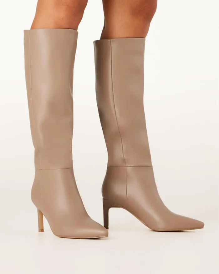 Women Knee High Boots Billini HARLEN 8211 ECRU
