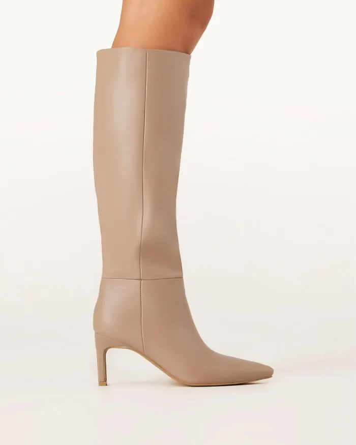 Women Knee High Boots Billini HARLEN 8211 ECRU