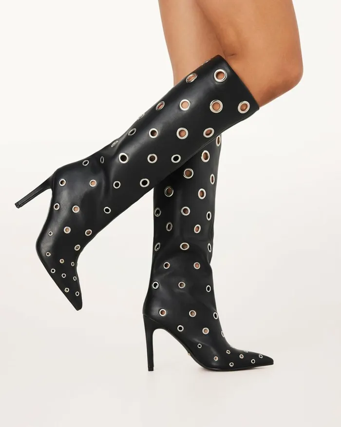 Women Knee High Boots Billini NOELLA 8211 BLACK