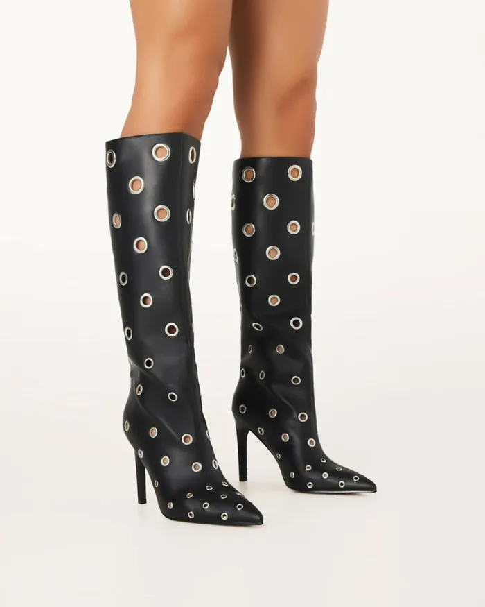Women Knee High Boots Billini NOELLA 8211 BLACK