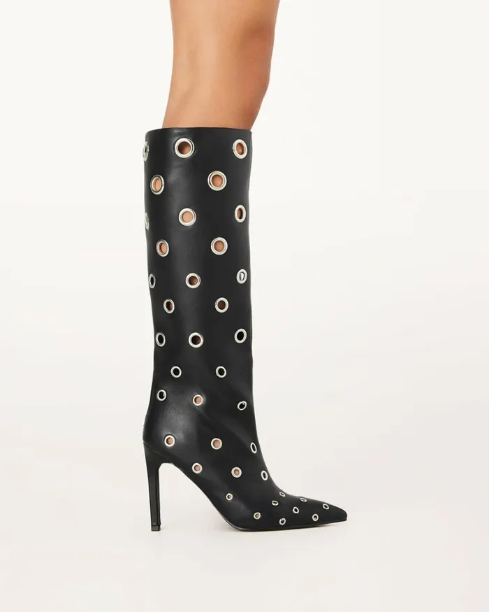 Women Knee High Boots Billini NOELLA 8211 BLACK