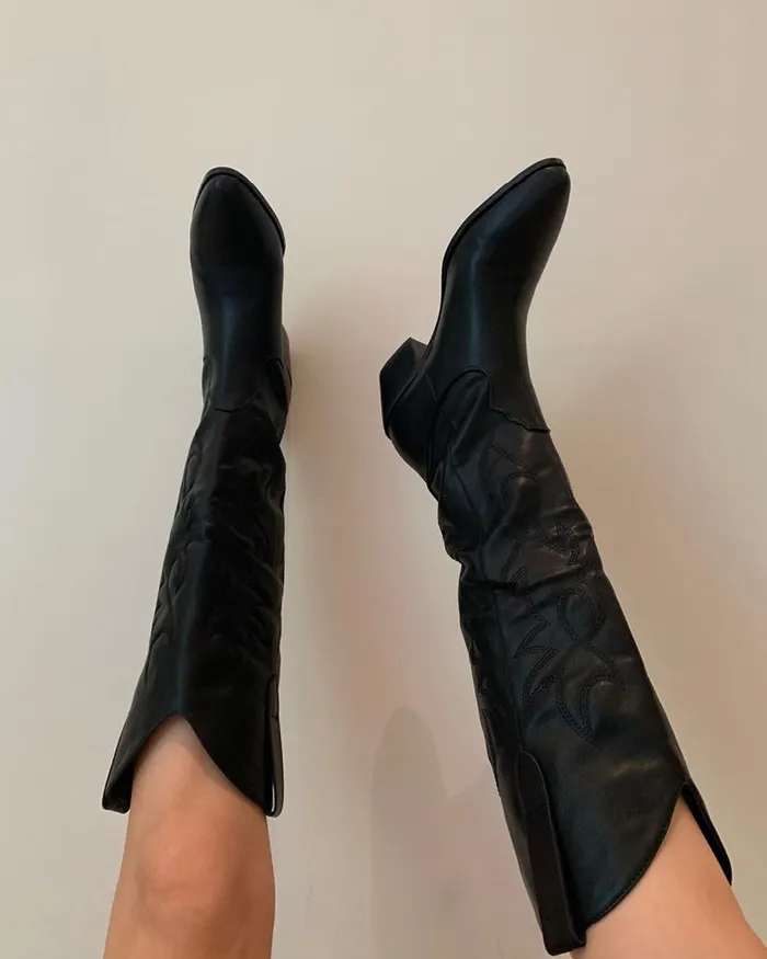 Women Knee High Boots Billini URSON 8211 BLACK