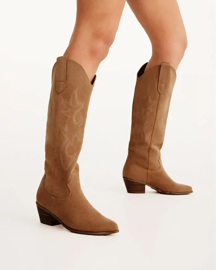 Women Knee High Boots Billini URSON 8211 CORK SUEDE