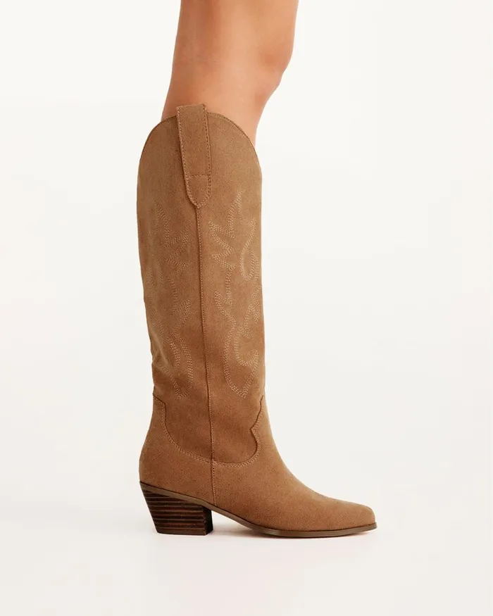 Women Knee High Boots Billini URSON 8211 CORK SUEDE
