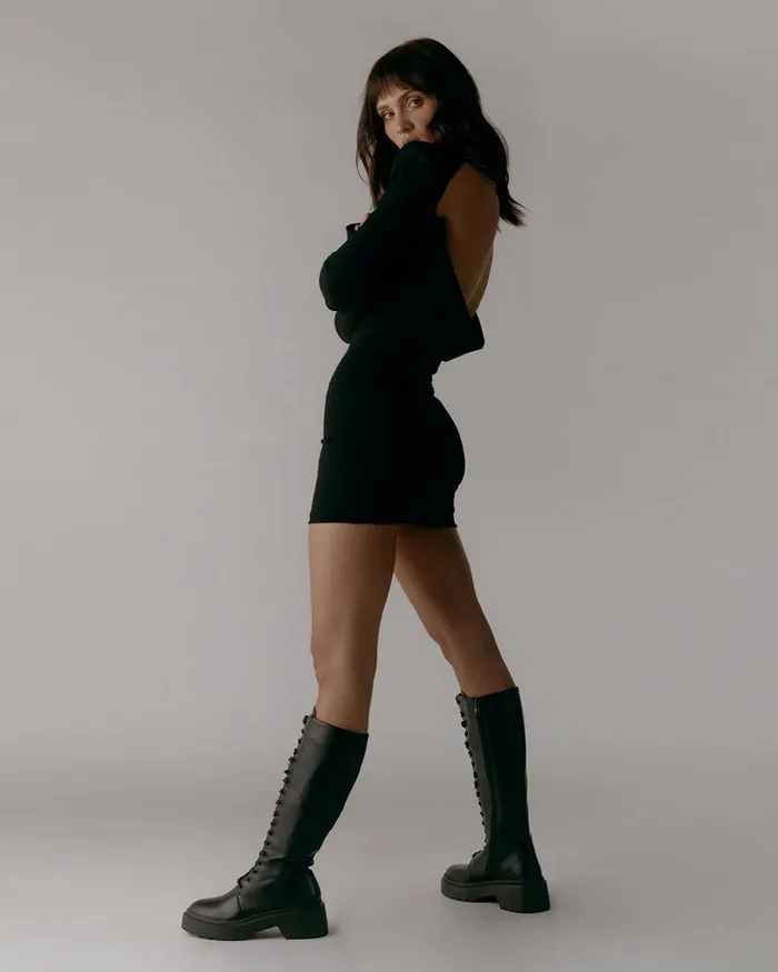 Women Knee High Boots Billini XARLI 8211 BLACK