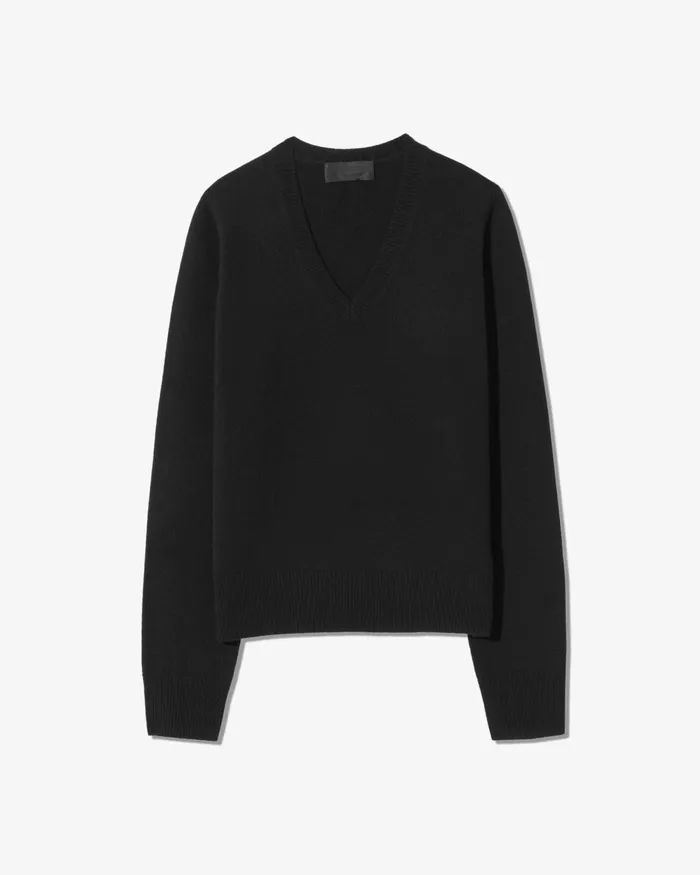 Women Knits and Sweaters Nili Lotan CAMELIA CASHMERE SWEATER Dark Navy
