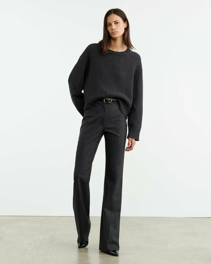 Women Knits and Sweaters Nili Lotan HAISLEY SWEATER Dark Pine