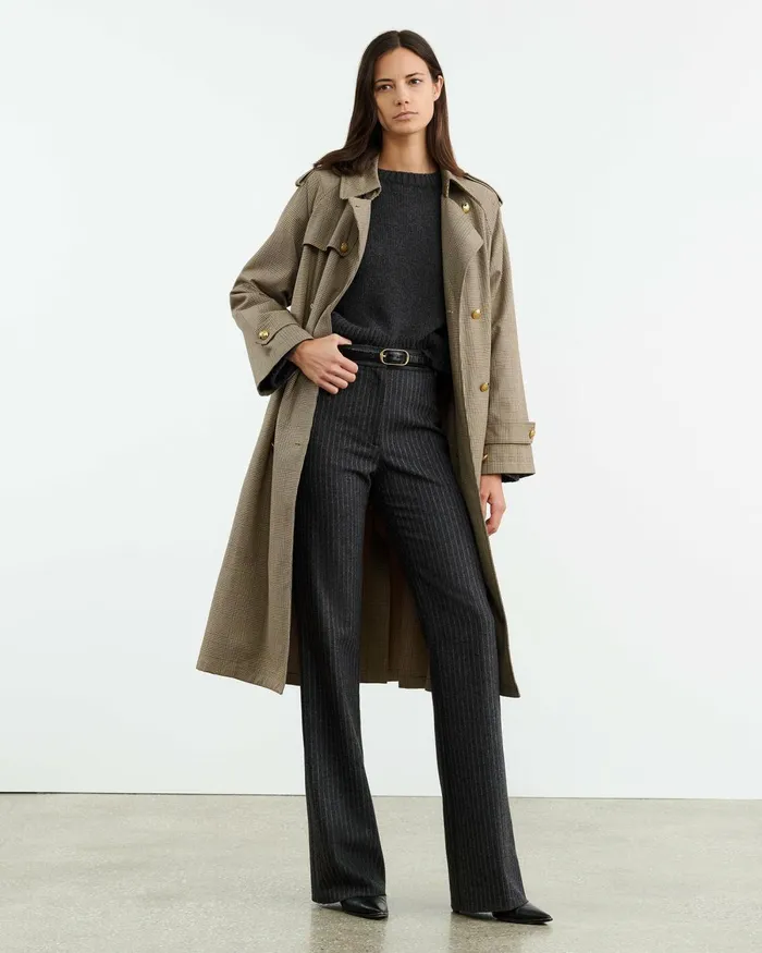 Women Knits and Sweaters Nili Lotan HAISLEY SWEATER Dark Pine