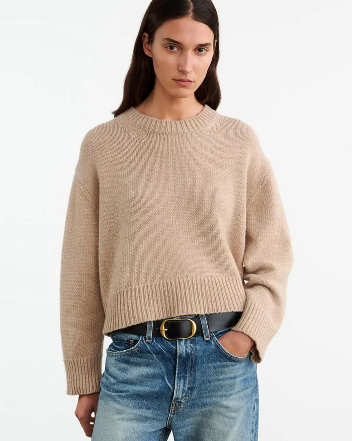 Women Knits and Sweaters Nili Lotan HAISLEY SWEATER Dark Pine