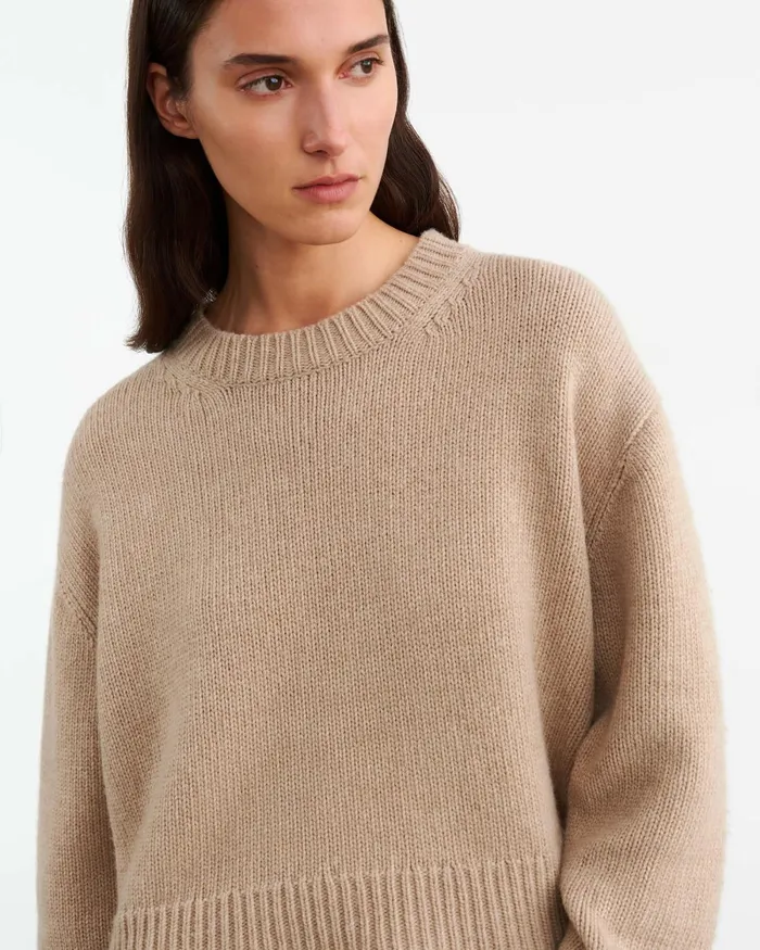 Women Knits and Sweaters Nili Lotan HAISLEY SWEATER Dark Pine